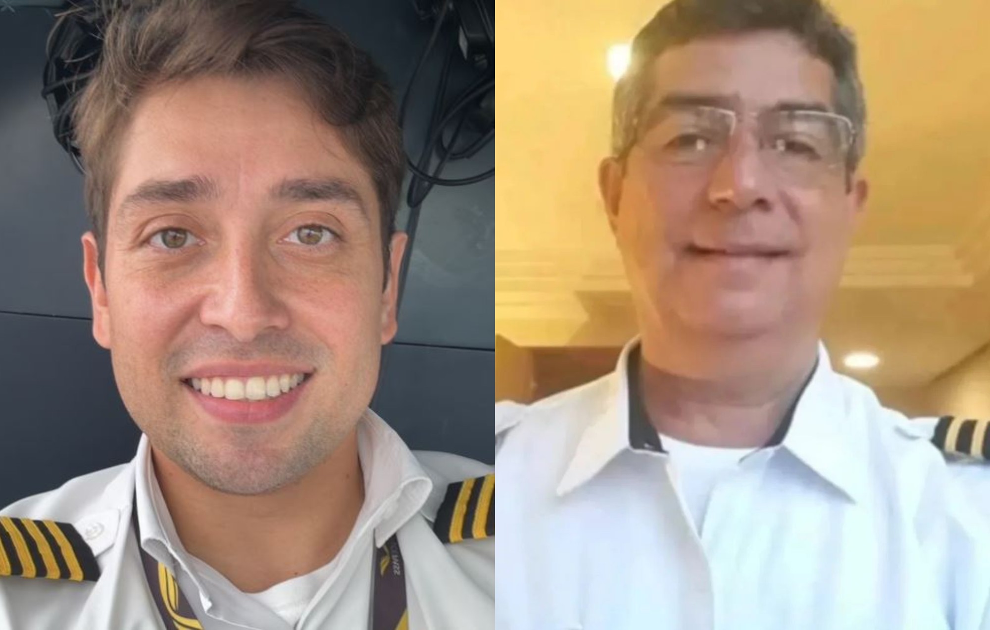 O piloto Danilo Santos Romano e o copiloto Humberto de Campos Alencar e Silva